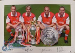 Arsenal FC 1998 Back Four personally signed limited edition print (118/500) signed by Lee Dixon,