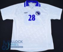 Bosnia and Herzegovina Football Federation Home Football Shirt 2002, #28 Match Worn, Size XL,