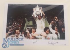 Allan Clarke and Mick Jones Leeds United FC hand signed limited edition colour print (489/500),