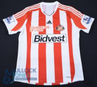 Sunderland FC Home Football Shirt 2013-2014 #33 Cattermole, Size L, Adidas / Bidvest (G)