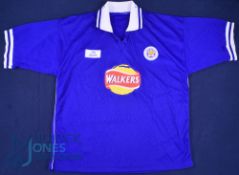 Leicester City FC home football shirt 1998-2000, Size XL, Fox Leisure / Walkers, Blue, Good