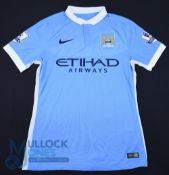 Manchester City FC Home Football Shirt 2015-2016, #5 Zabaleta, Match Worn v Tottenham, Size M,