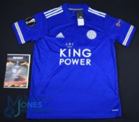 Leicester City FC Home Football Shirt 2020-2021 #14 Iheanacho, Size L, Adidas / King Power, blue,