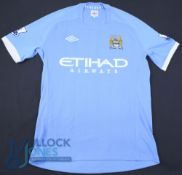 Manchester City FC Home Football Shirt 2010-2011 #8 Barry, Match Worn, Size 42, Umbro / Etihad
