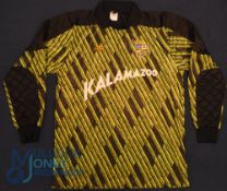 Port Vale FC goalkeeper football shirt 1991-1992 Size 42/44, Valiant Leisure / Kalamazoo, Green