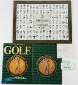 Collection of 'The Centennial of Golf in America' magazines and 100 Heroes of American Golf Print et