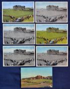 Collection of 1950 Amateur Golf Championship at St Andrews coloured golfing postcards (6) all of the