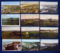 Interesting collection of Westward Ho! Golf Links coloured postcards from the early 20th century (