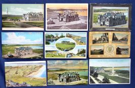 Collection of St Andrews golf links coloured postcards (6) mostly from the early 1900s to include 