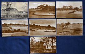 Collection of Headingley Golf Club and Golf Course b&w postcards mostly pre-1940s (7) to include