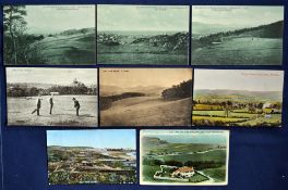 Interesting collection of early 20th c Welsh golf club postcards (8) to include Tenby; 5x Bangor