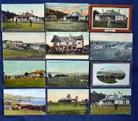 Collection of early 20thc Scottish golf club coloured postcards (12) 3x Ranfurly Castle;