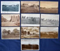 Interesting collection of Gullane Golf Courses, Players et al b&w postcards from the early 1900s