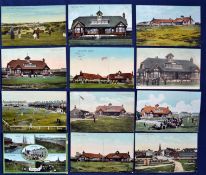 Collection of interesting early Silloth Golf Club and players coloured postcards from the 1900s
