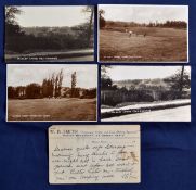 Interesting collection of North London Hadley Wood Golf Course b&w postcards (5) to include 8th