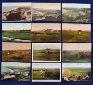 Interesting collection of early 20thc Westward Ho! (Royal North Devon) Golf links coloured postcards
