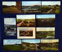 Collection of assorted early 20th c English Golf Links coloured postcards (11) to include Malden, 5x