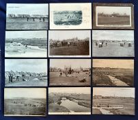 Interesting collection of early 20th c Carnoustie Golf Links black and white golfing postcards,