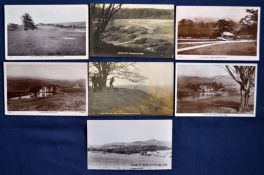 Interesting collection of Lancashire Golf Links b&w postcards (7) to incl Ashton under Lyne Golf