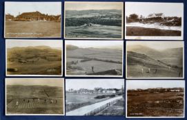 Collection of various early English Golf Links b&w postcards from the early 1900s onwards (9) to