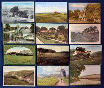 Interesting collection of various early 20thc English golf club coloured postcards (12) to include