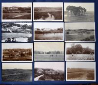 Interesting collection of early Broadstone Golf Club black and white golfing postcards from the