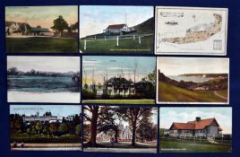 Collection of early English Golf Links Coloured Postcards from the early 1900s onwards (9) - Ashford