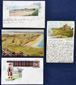 Interesting collection of St Andrews golf links, Tom Morris and other coloured golf related