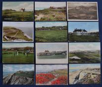 Interesting early collection of various views of Sheringham Golf Courses coloured postcards from the