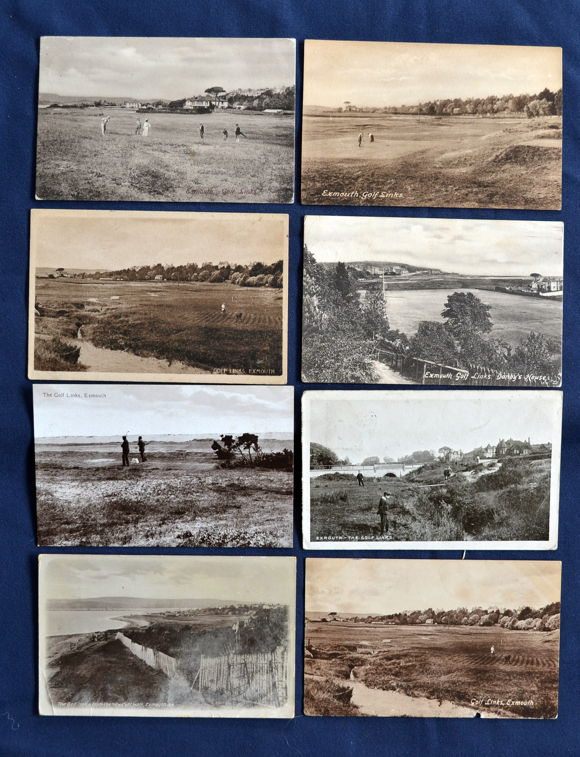 Rare and amazing collection of Exmouth Golf Course "Missing Golf Links" postcards (8) -