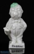 The Colonel Golfing Crested Ware Figures: an uncommon example with green hat featuring crests from