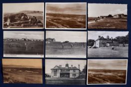 Collection of Dornoch, Royal Dornoch and Edzell golfing postcards from the early 1900s onwards (9)