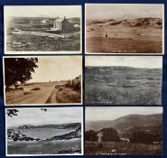 Collection of early Welsh Golf Links b&w golfing postcards (6) to incl Dolgellau 5th Tee; 2x