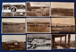 Good cross section of Gleneagles Golf Course b&w postcards (9) mostly from the 1920s/30s to