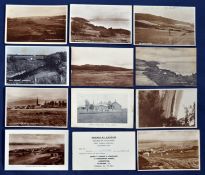 Interesting collection of early 20thc Scottish Golf Links b&w postcards (12) to include Falkirk