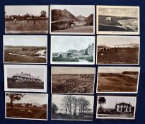 Collection of various early 20thc Scottish Golf Club and Golf Course postcards (12) to include