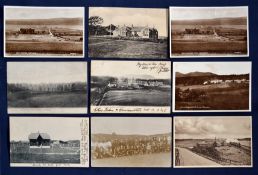 Interesting collection of various early 20th century Scottish Golf Links b&w postcards (9) to