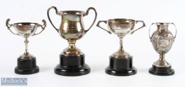 Group of 4 Silver Trophies - inc inscriptions Hindhead Golf Club Francis Muir Cup 1927, SHGC Club
