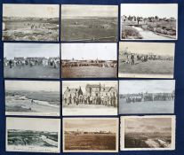 Interesting collection of early 20th century Carnoustie Golf Links black and white golfing postcards