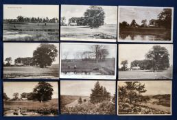 Collection of various English Golf Links b&w postcards from the early 1900s onwards (9) to include