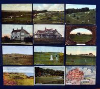 Good collection of early 20thc English Golf Links coloured postcards (12) to include Banstead Downs,