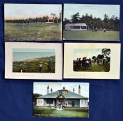 Collection of various early Scottish Golf Club colour postcards (5) to include 2x West Linton, 2x