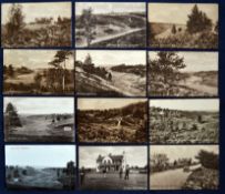 Interesting collection of early 20th century Hindhead Golf Links b&w postcards (12) a good cross-