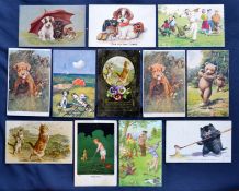 Interesting collection of various early Humorous, Sketches, Animals, and Celebrations coloured