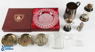 5x Royal Worcester Golfing Collection Bone China Plates incl The Bunker, The Clubhouse, The Fairway,