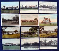 Interesting collection of various early 20thc English golf club postcards (12) to include The Golf