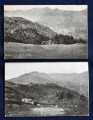 2x Rare and early Ambleside Golf Club (defunct) Postcards - to incl 4th Green and views from 8th