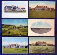 Interesting collection of early coloured Hoylake Golf Club postcards from 1906 onwards (6) to