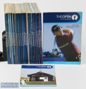 Large collection of Open Golf Championship programmes, draw sheets from 1984 onwards a complete
