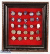 Collection of 25x early and some rare Golf Club Silver, Silverplate and Enamel Members Pin